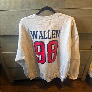 Gildan Gray Crewneck Sweater with Red Accents